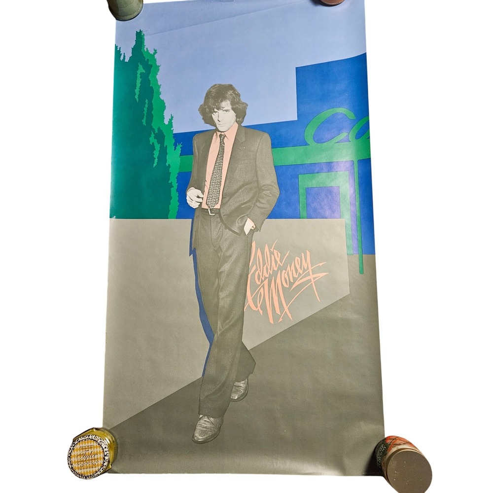 Eddie Money No Control Vintage 1982 Large Promo Poster 26.5x48 CBS Pop Rock Ad